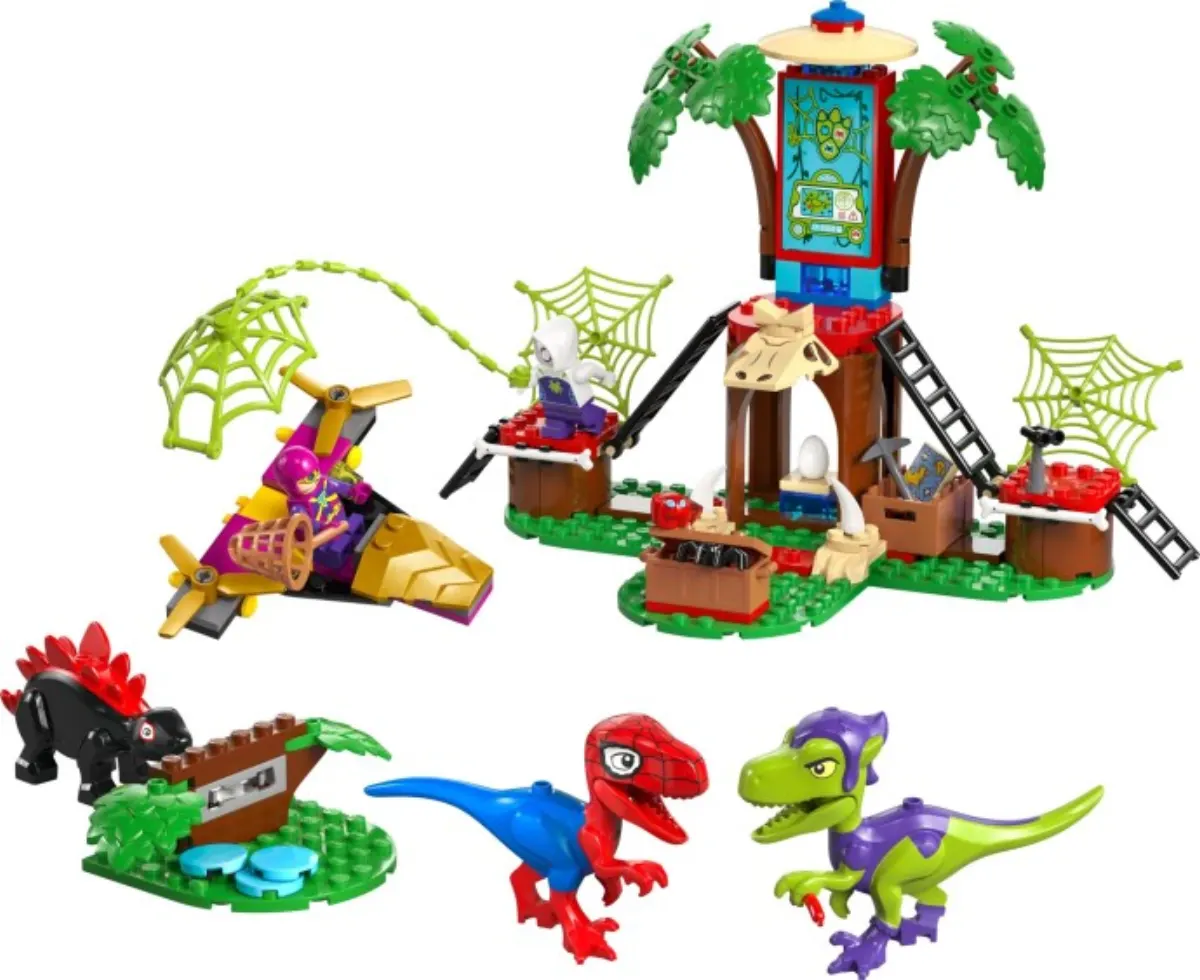 Spidey and Gobby's Raptor Battle at Tree House HQ set photo