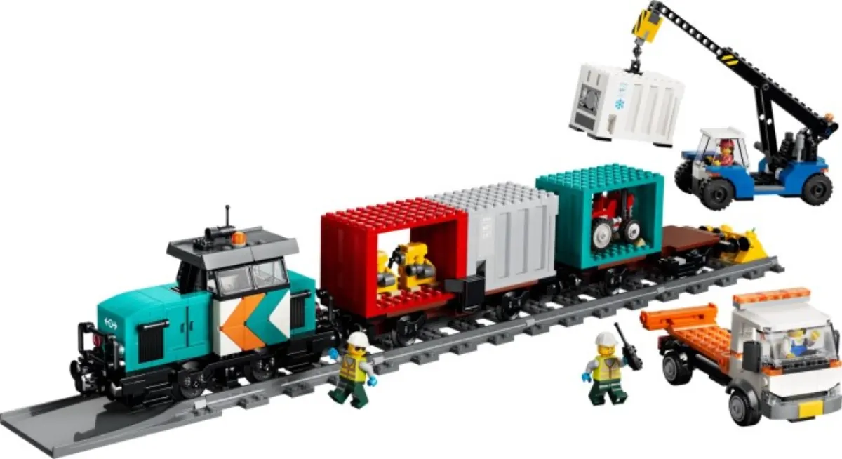 Harbor Freight Train with Crane & Truck set photo